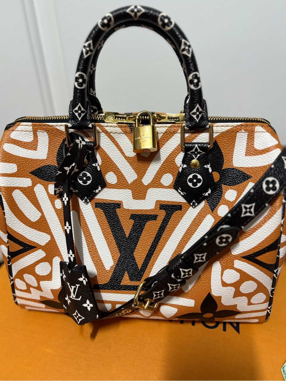Rare Authentic Louis Vuitton Speedy Bandoulière 25 Crafty Collection